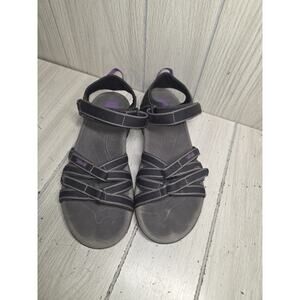 TEVA Tirra Black/Purple Sport Sandals Outdoor Water Hiking Gorpcore Women's 8